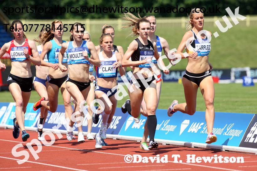 Womens 1500 metres, IAAF Diamond League, Birmingham. Photo: David T. Hewitson/Sports for All Pics